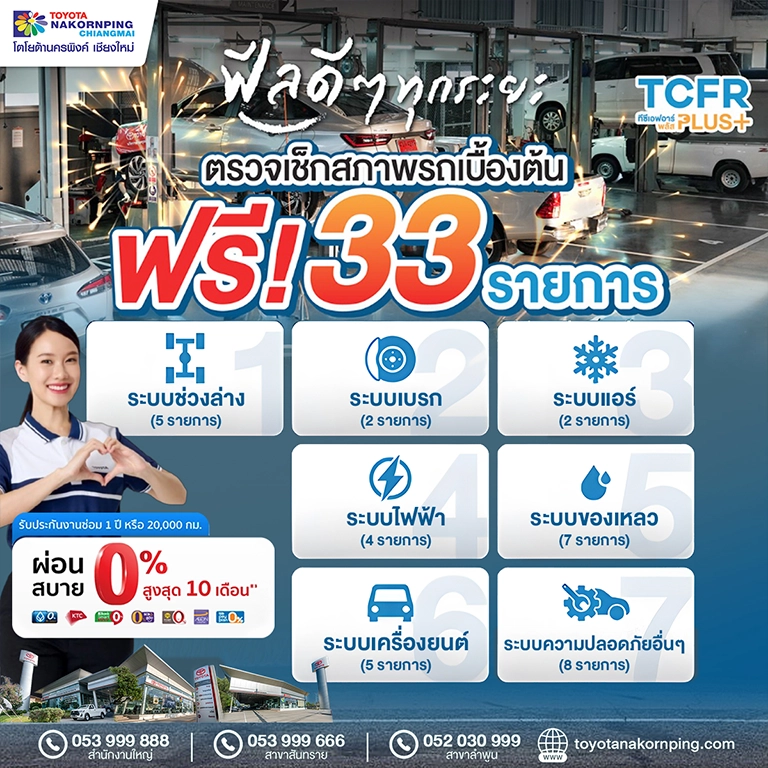 aftersales promotion เช็กฟรี 33 รายการ