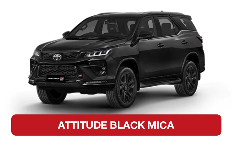Fortuner GR Sport สีตัวรถ platinum attitude black mica