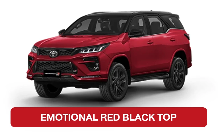 Fortuner GR Sport สีตัวรถ emotional red black top