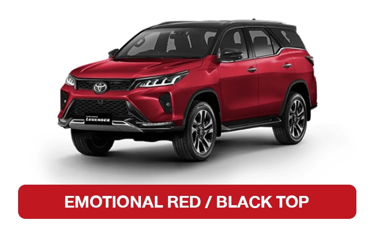 fortuner legender สีตัวรถ emotional red black top