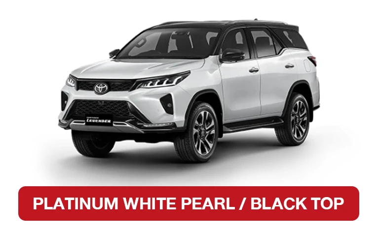 fortuner legender สีตัวรถ platinum white pearl black top
