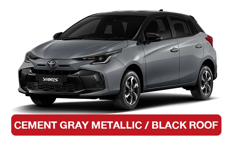 toyota yairs สีตัวรถ cement gray metallic - black roof
