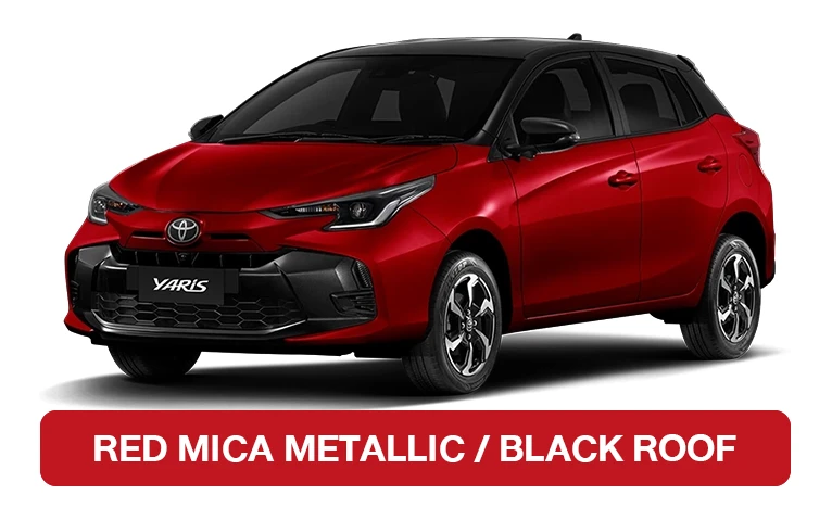toyota yairs สีตัวรถ red mica metallic - black roof