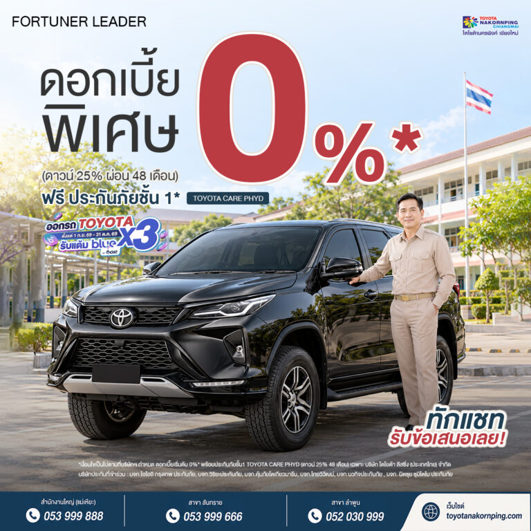 fortuner leader โปรโมชันเดือน ตุลาคม 2569